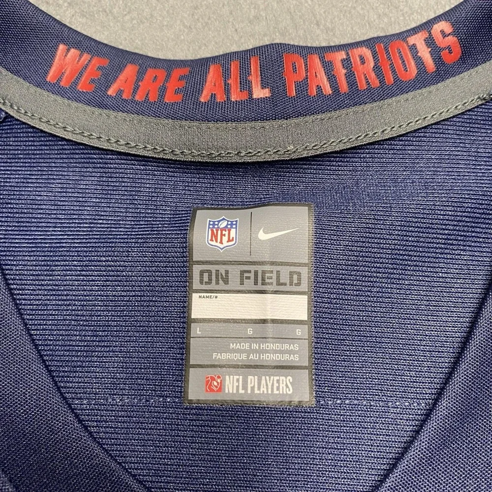 New England Patriots Jersey Womens Large Blue‎ NFL Football Cam Newton 1 Nike